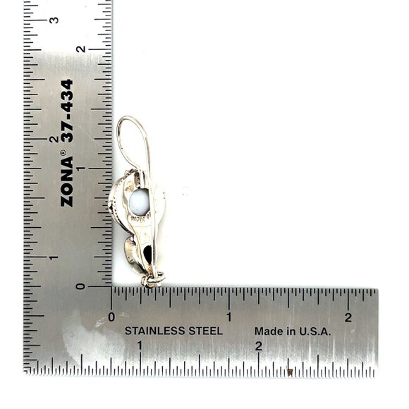 925 Silver Pearl/Tiger Eye Earrings - Picture 8 of 8